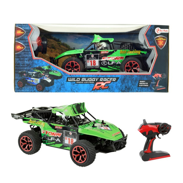 Toi Toys R/C Wild race buggy groen 1:16