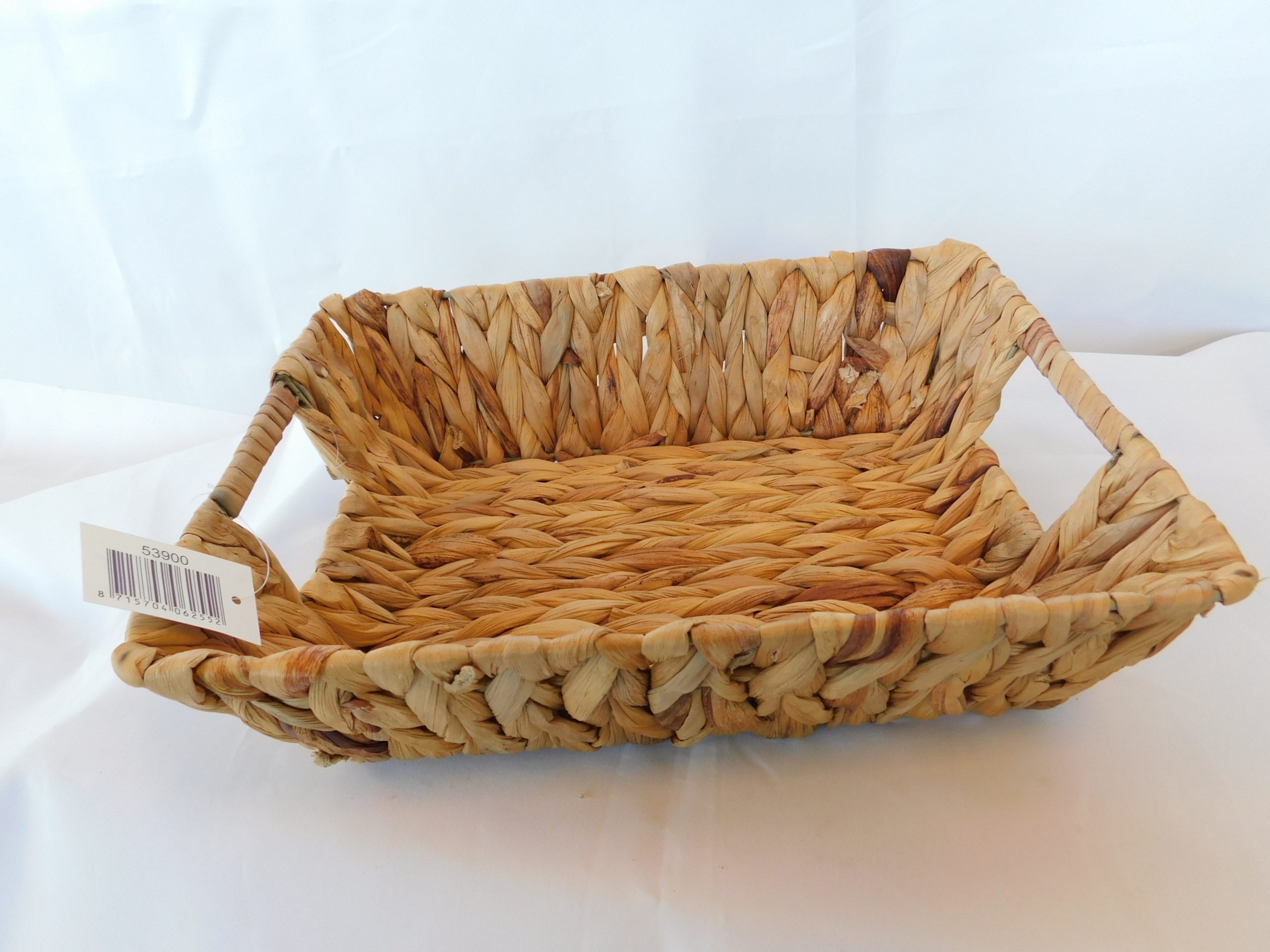 Mand Hyacint met stof bekleed 29x22x8cm