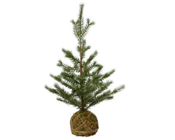 Kerstboom op mosbol H60cm