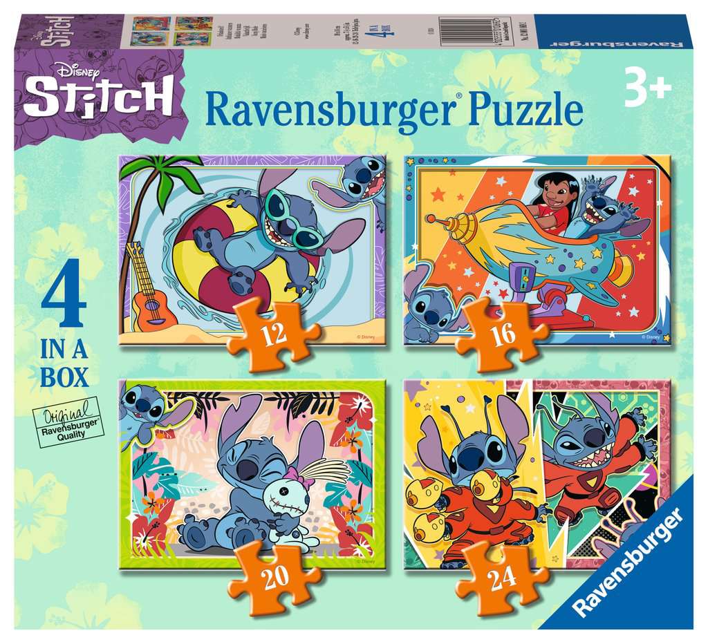 Ravensburger 4-in-1 Puzzel Stitch 12-16-20-24 Stukjes