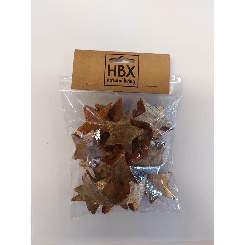 HBX Natural Living Basic Coco Star Zakje A 15 Stuks ?4,5cm