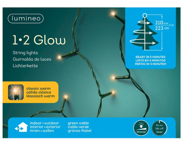 Kerstverlichting 1-2 glow 210cm 223xLED