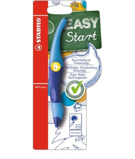 Rollerpen stabilo easy original links lblauw-dblauw