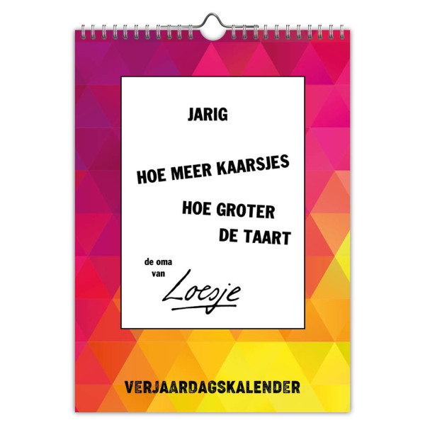 Loesje verjaardagskalender 18x25cm