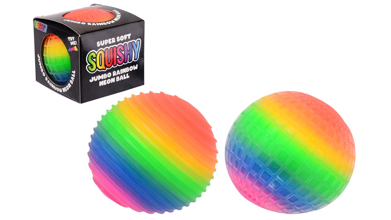 John Toy Jumbo Squishy Rainbow Bal ?10cm