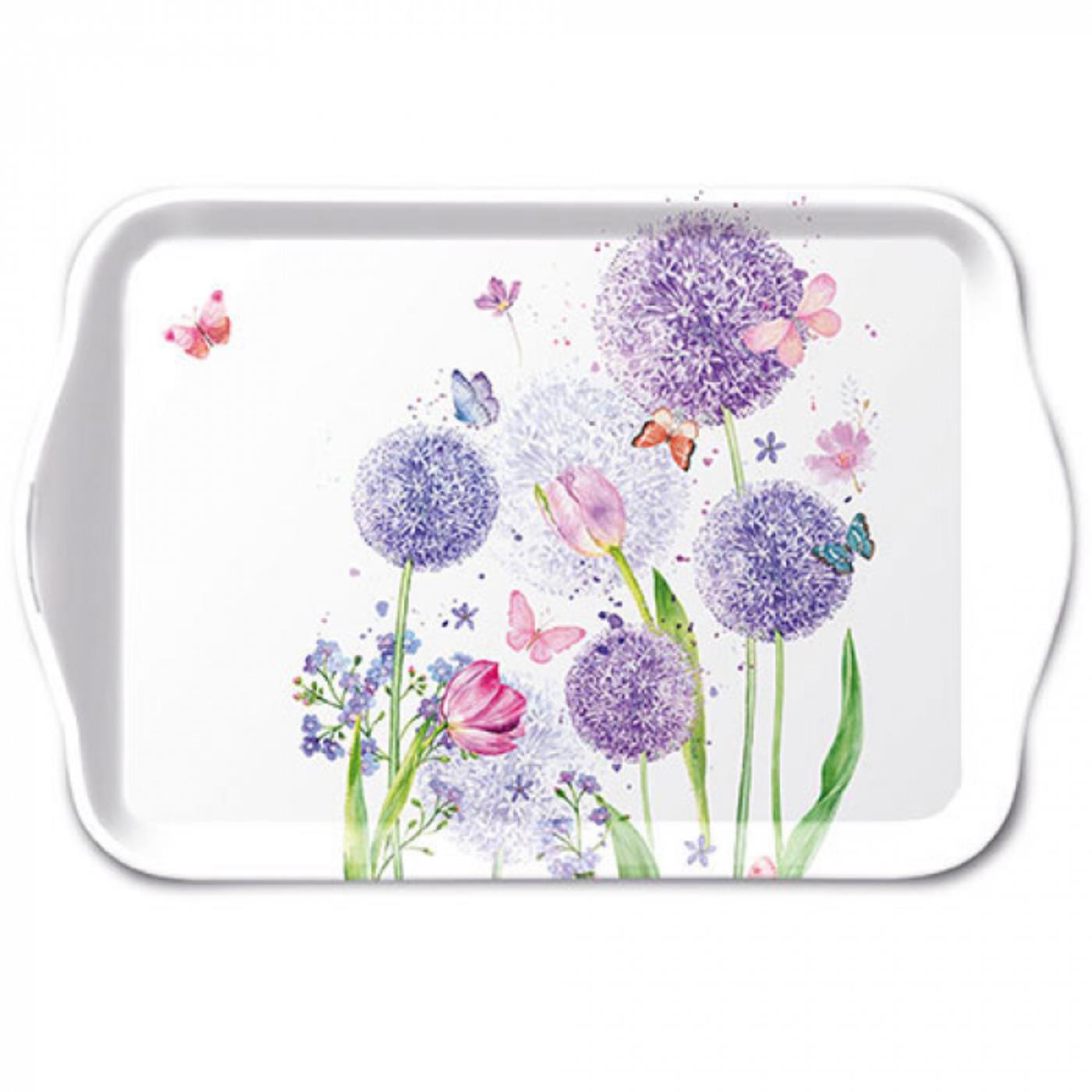 Ambiente Dienblad Melamine Flower Beauty 13x21cm