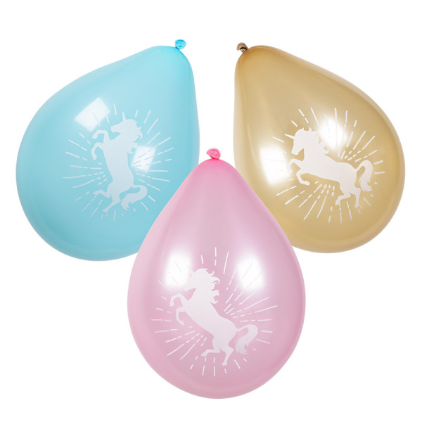 Ballonnen Unicorn set a 6 stuks Ø25cm