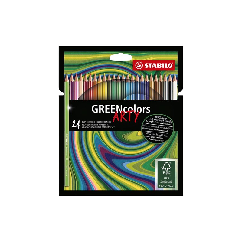 Kleurpotloden STABILO Greencolors 601924-1-20 etuià 24 ...