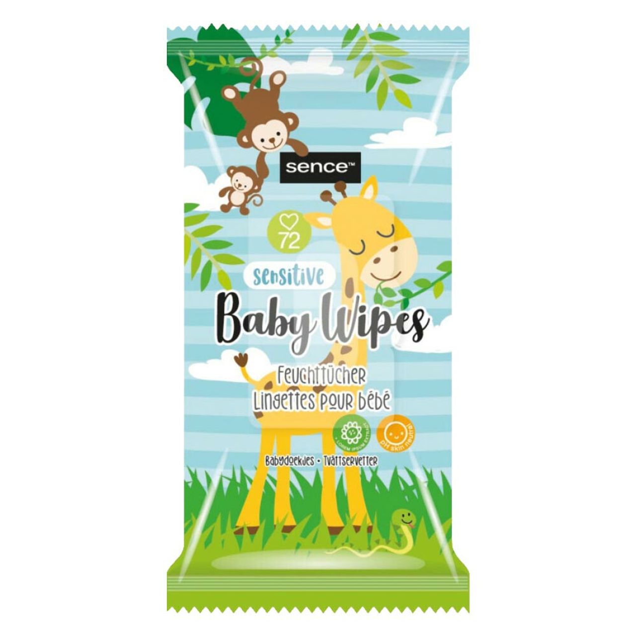 Sence baby billendoekjes sensitive 72 stuks