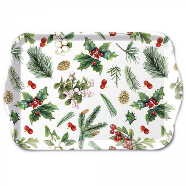 Ambiente Tray 13x21cm Winter greenery