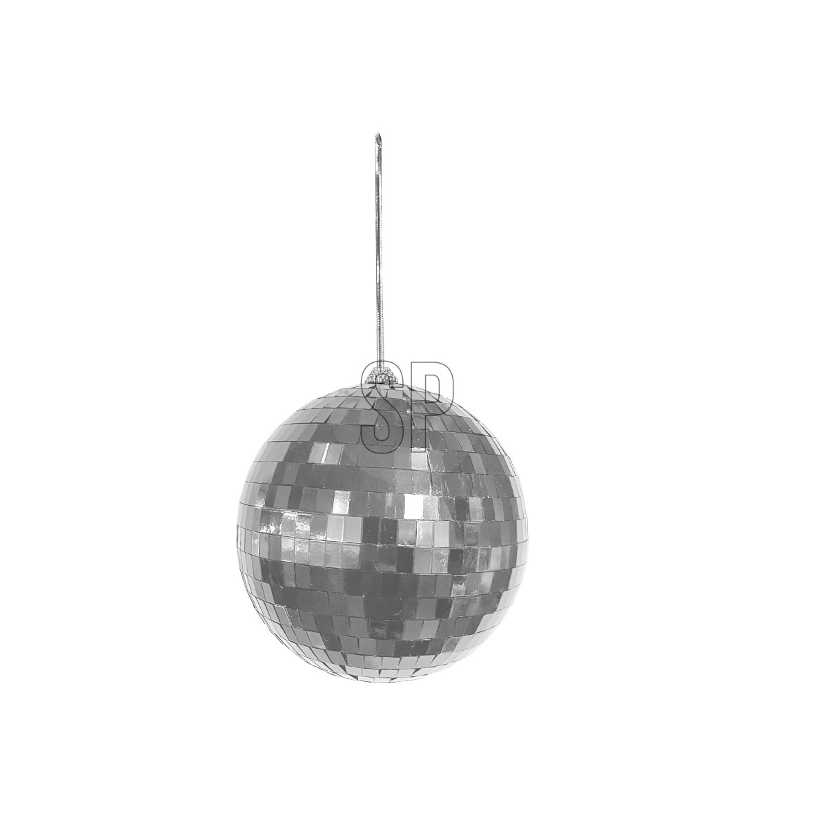 Kerstbal Discobal 15cm Zilver