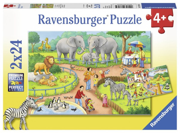 Ravensburger puzzel Dag dierentuin 2x24p